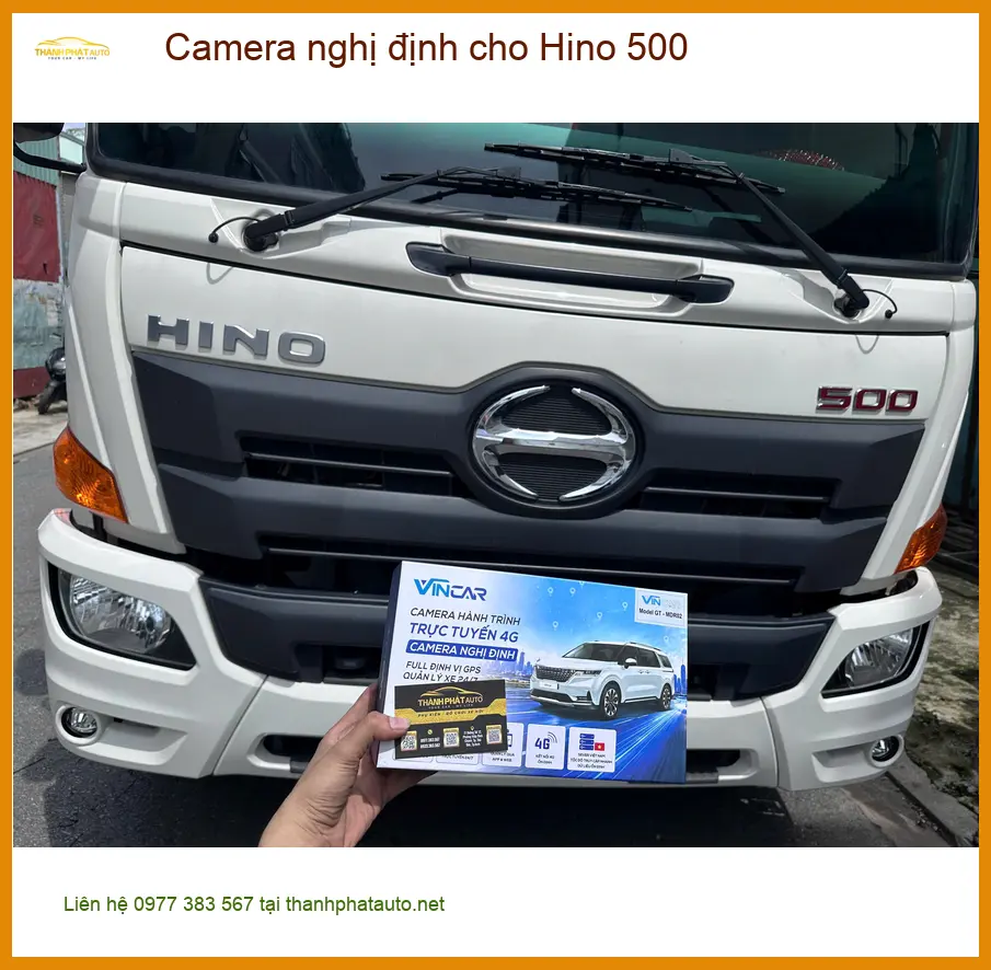 Anh Đạt lắp camera nghị định cho xe tải Hino 500 tại Quận 12 để tuân thủ quy định ảnh thực tế 3