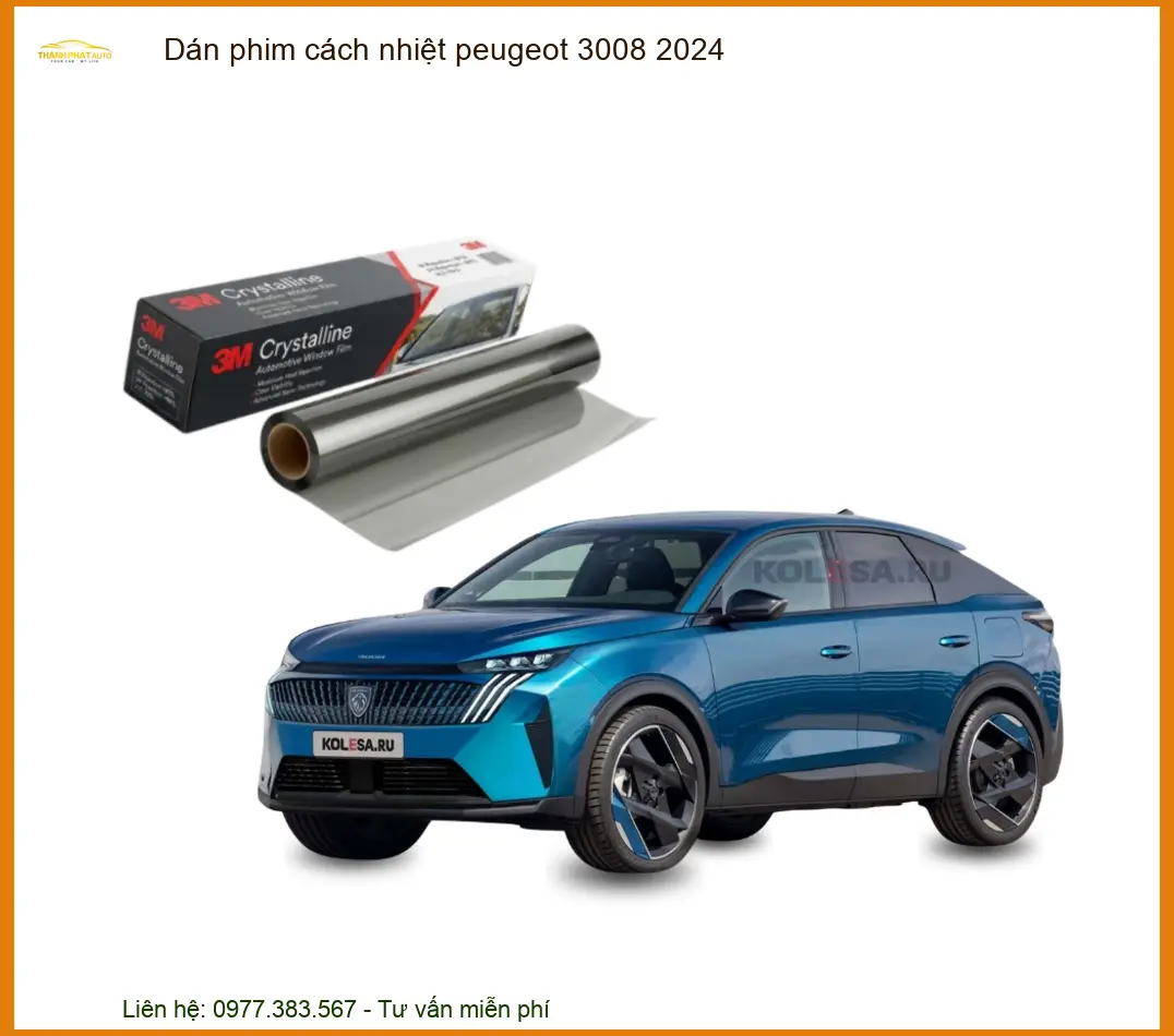 Dán Phim Cách Nhiệt Peugeot 3008 2024 - Trung Tâm Lắp Đặt Chính Hãng TPHCM