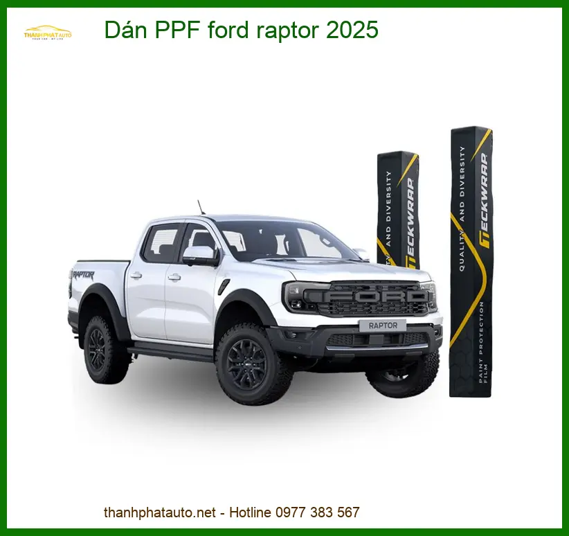 Dán Phim Bảo Vệ Sơn PPF Ford Raptor 2025 - Địa Chỉ Thi Công Uy Tín TPHCM