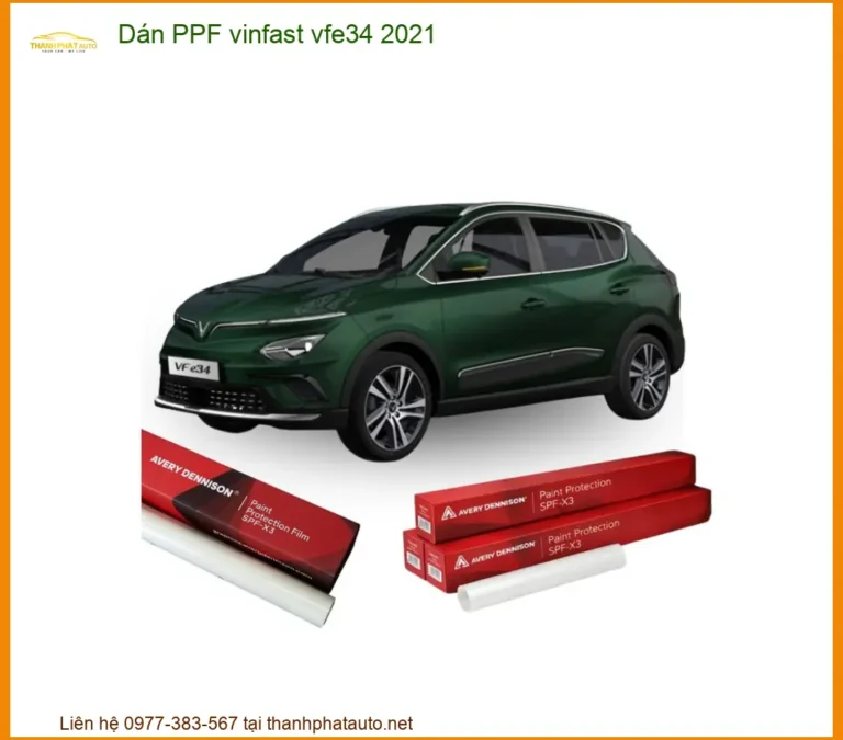 Dán PPF VinFast VF e34 2021 - Trung Tâm Thi Công PPF Chính Hãng TPHCM