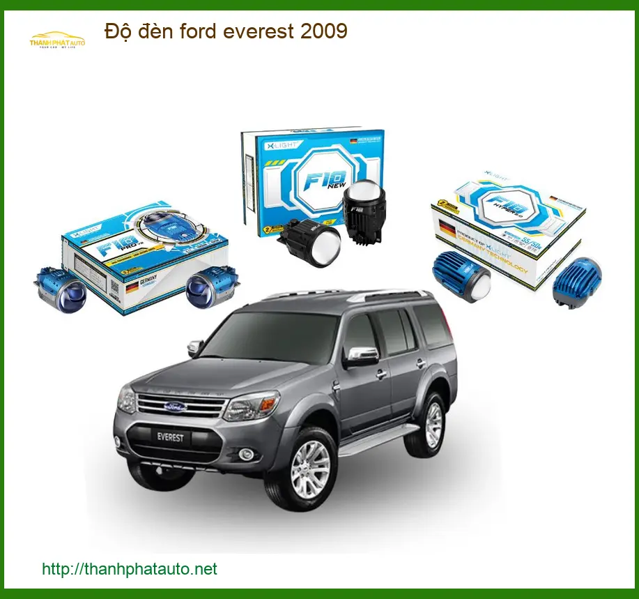 Độ Đèn Ford Everest 2009 - Địa Chỉ Lắp Đặt Đèn Ô Tô Chính Hãng TPHCM