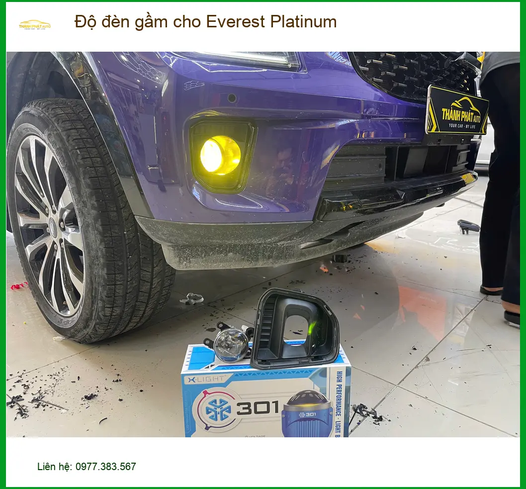 Chú Sáu độ đèn gầm cho Everest Platinum Quận 9 vì đèn zin không đủ sáng ảnh thực tế 4