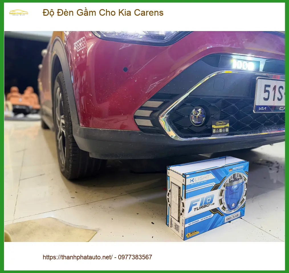 Anh Khang độ đèn gầm cho Kia Carens Quận 9 vì đèn zin mờ, khó quan sát đường đêm ảnh thực tế 3