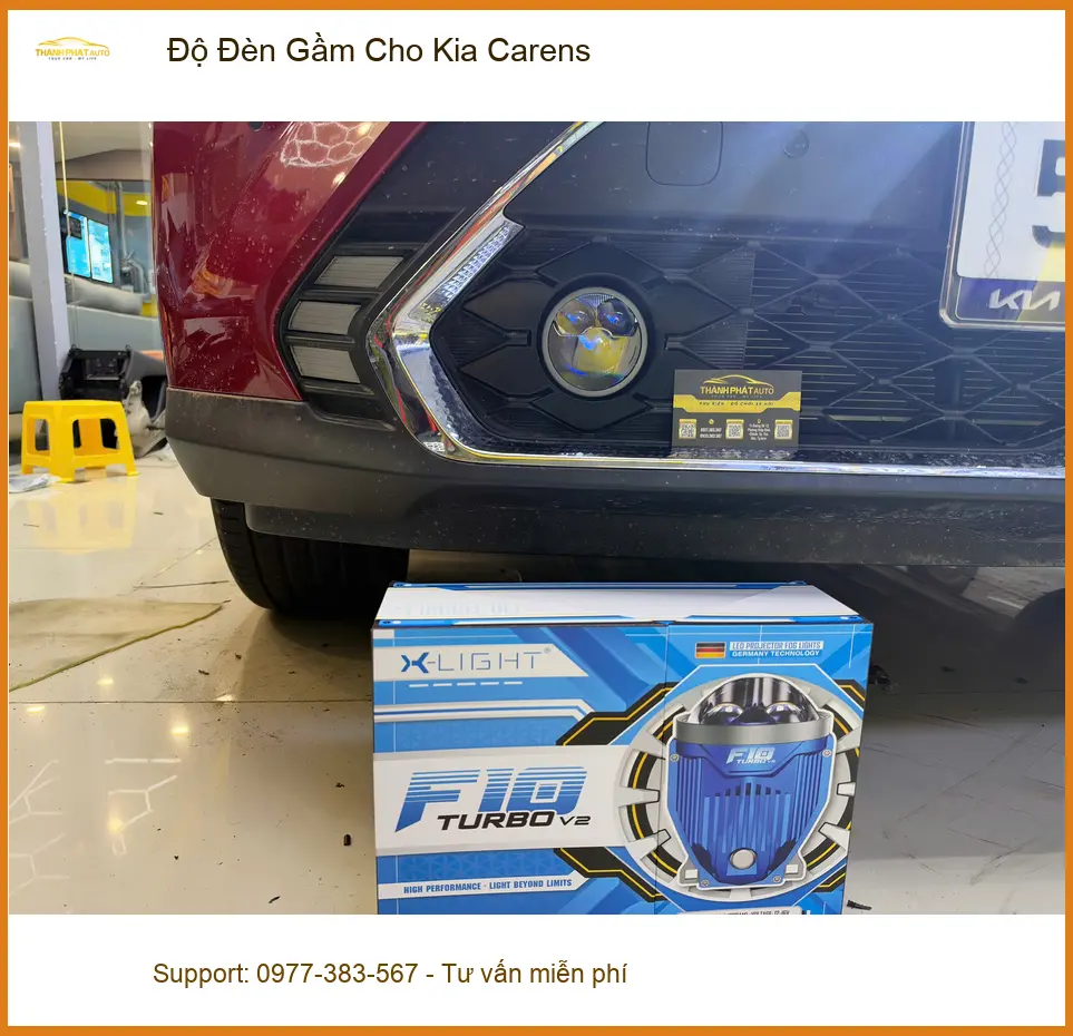 Anh Khang độ đèn gầm cho Kia Carens Quận 9 vì đèn zin mờ, khó quan sát đường đêm ảnh thực tế 4