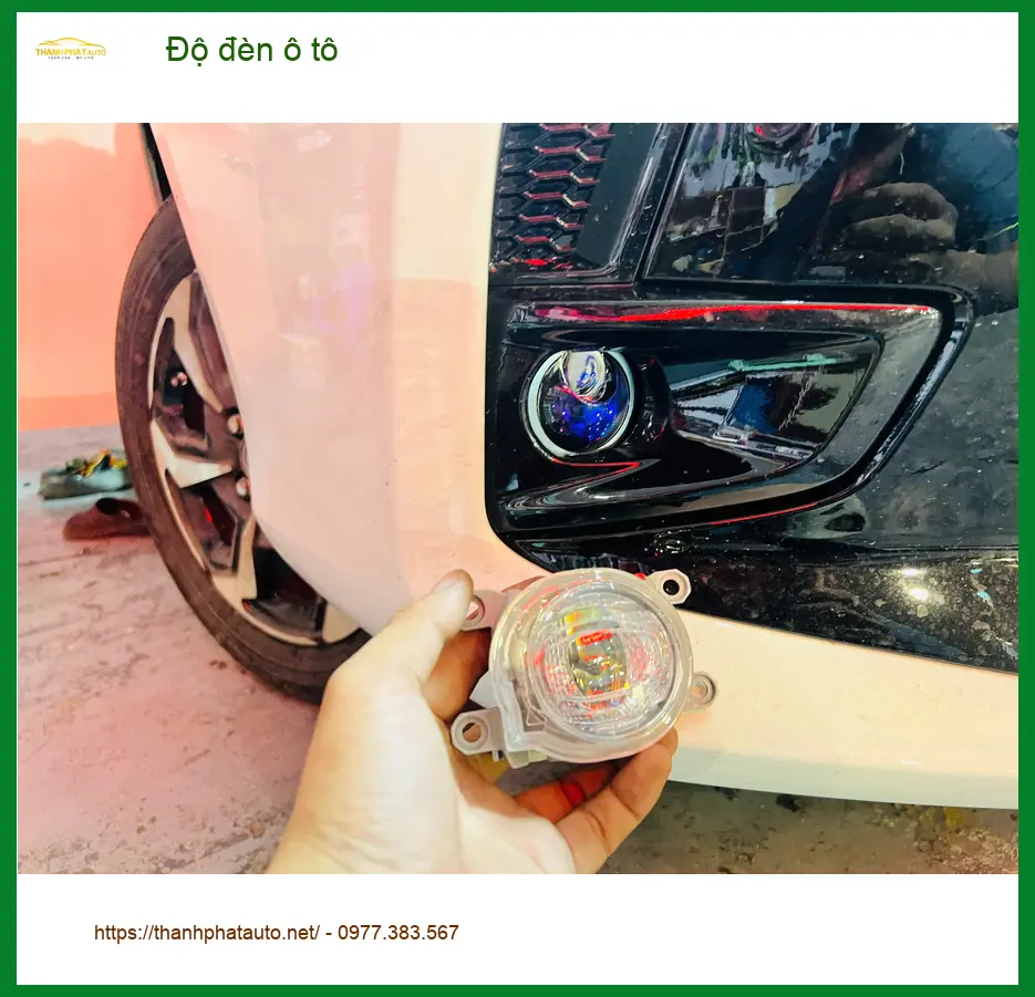 Anh Trường độ đèn ô tô Hyundai Accent tại Quận Bình Tân để tăng cường ánh sáng khi đi đêm ảnh thực tế 3
