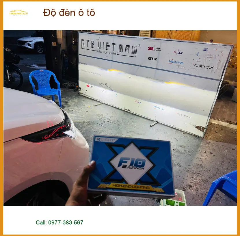 Anh Trường độ đèn ô tô Hyundai Accent tại Quận Bình Tân để tăng cường ánh sáng khi đi đêm ảnh thực tế 5