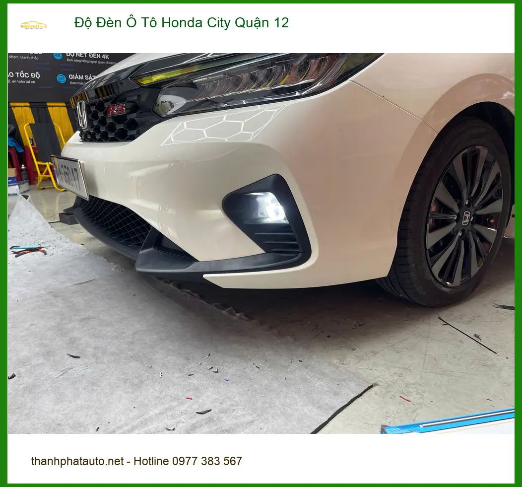 Bác Khanh độ đèn Honda City Quận 12 vì đèn zin yếu, khó đi đường tối ảnh thực tế 2
