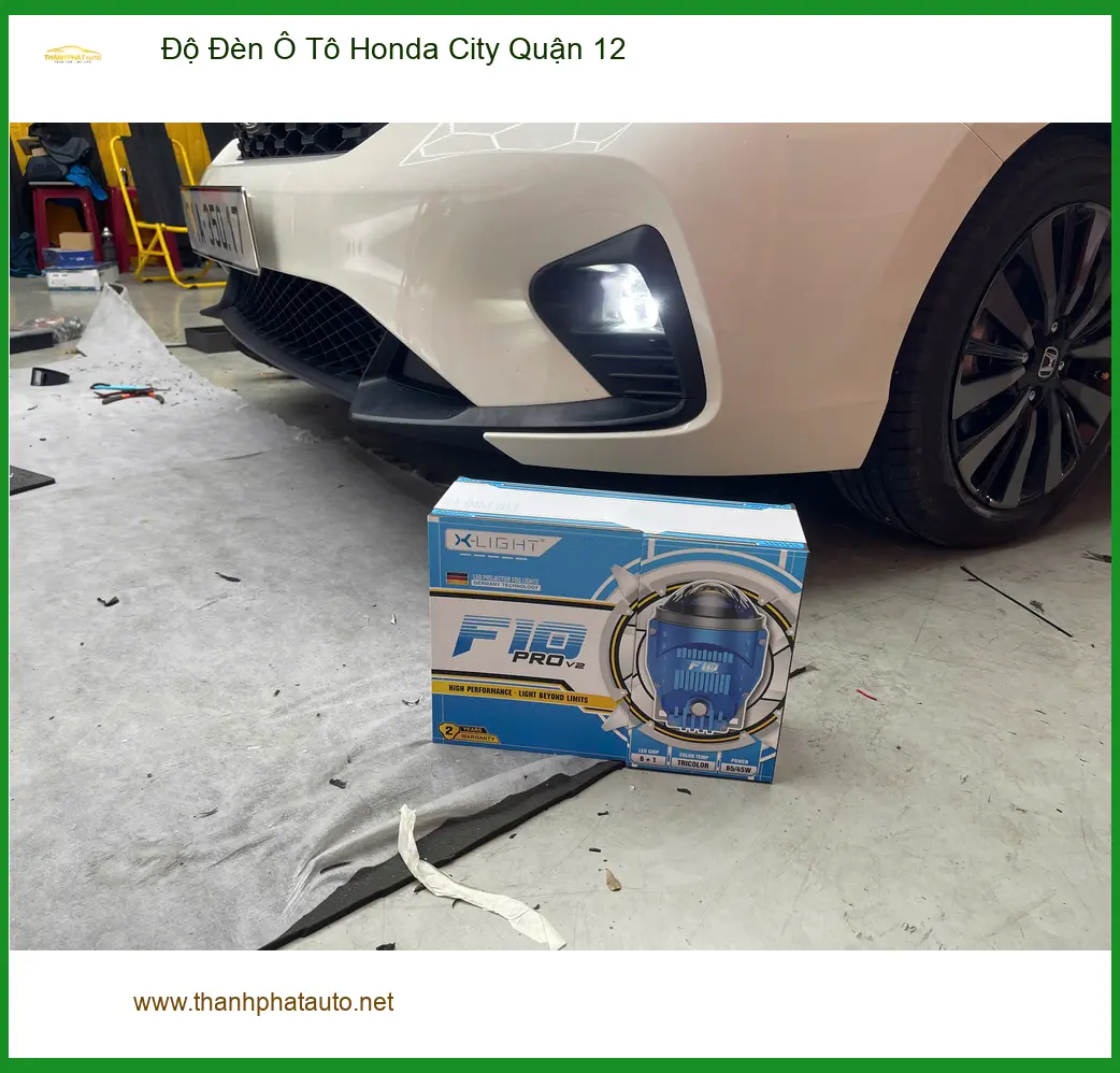 Bác Khanh độ đèn Honda City Quận 12 vì đèn zin yếu, khó đi đường tối ảnh thực tế 3