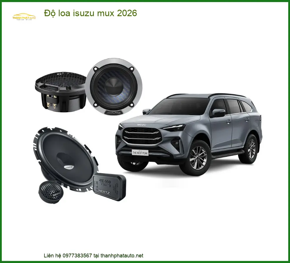Độ Loa Isuzu MUX 2026 - Địa Chỉ Nâng Cấp Chính Hãng TPHCM