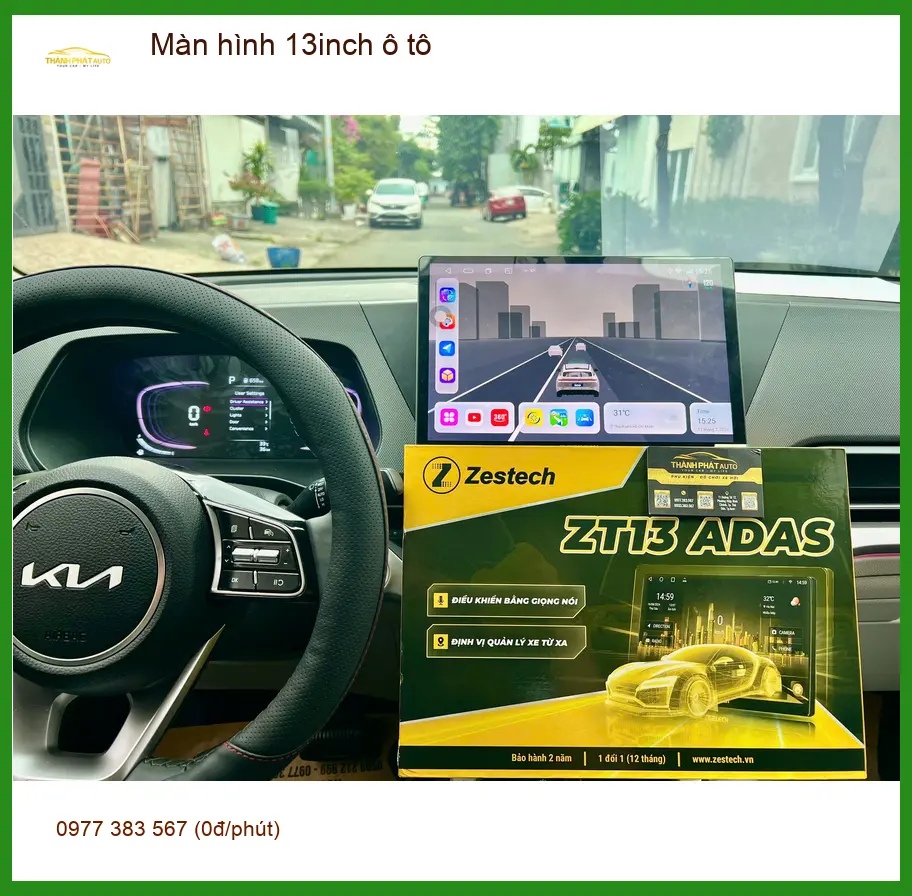Anh Tùng nâng cấp màn hình 13inch ô tô cho Kia Carnival tại Quận Bình Tân ảnh thực tế 3