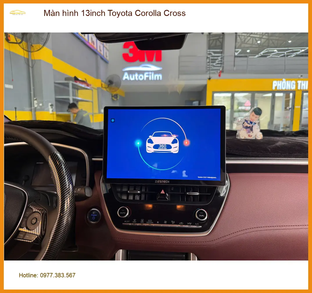 Anh Tùng lắp Màn hình 13inch Toyota Corolla Cross Quận Gò Vấp màn zin nhỏ ảnh thực tế 2