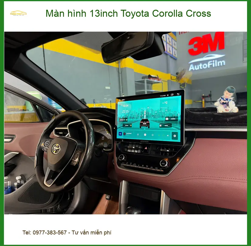 Anh Tùng lắp Màn hình 13inch Toyota Corolla Cross Quận Gò Vấp màn zin nhỏ ảnh thực tế 3