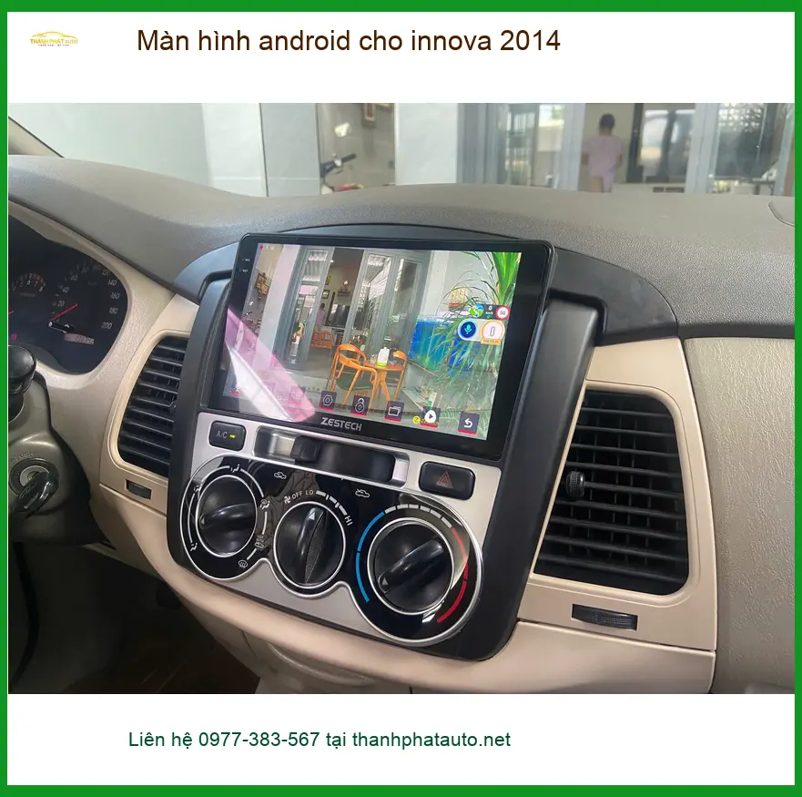 Anh Nhật lắp màn hình Android cho Innova 2014 tại Quận Tân Phú vì màn zin cũ ảnh thực tế 2