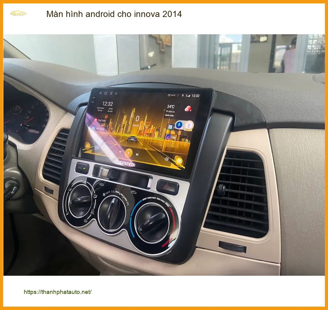 Anh Nhật lắp màn hình Android cho Innova 2014 tại Quận Tân Phú vì màn zin cũ ảnh thực tế 3