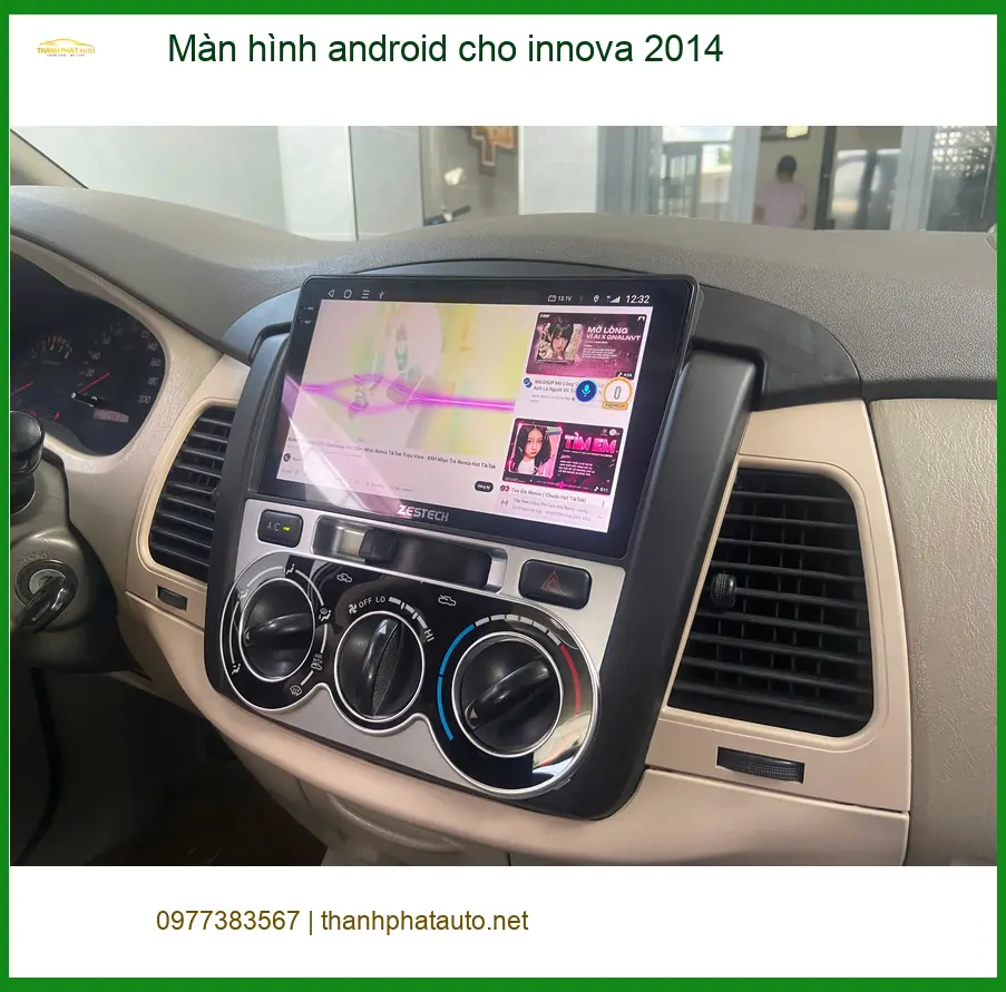 Anh Nhật lắp màn hình Android cho Innova 2014 tại Quận Tân Phú vì màn zin cũ ảnh thực tế 5