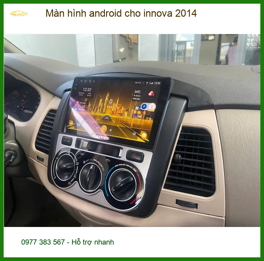 Chú Phước lắp màn hình Android cho Innova 2014 ở Quận 6 để tiện đường đi lại ảnh thực tế 3
