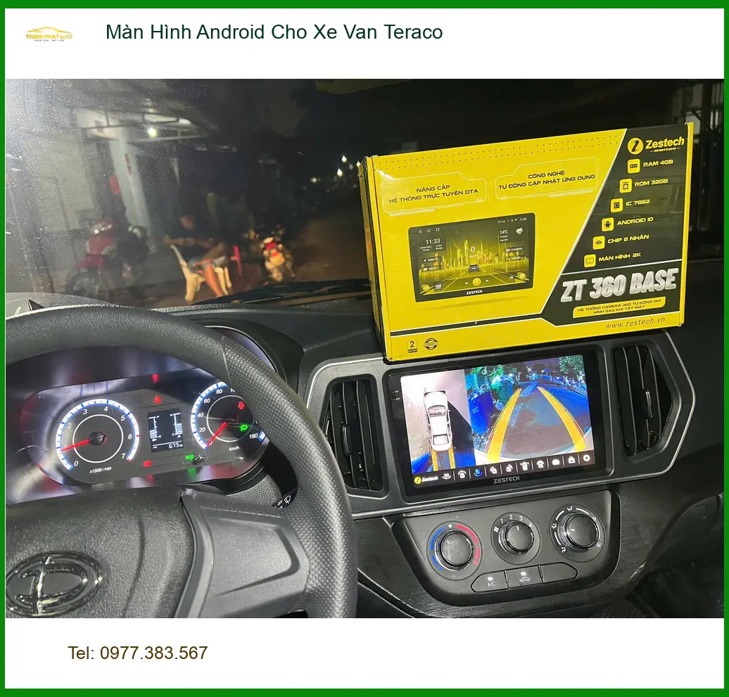Anh Khang lắp màn hình Android cho Xe Van Teraco ở Quận Thủ Đức ảnh thực tế 3