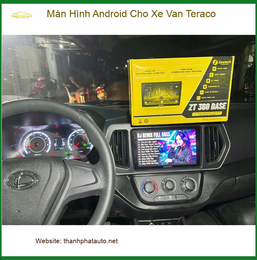 Anh Khang lắp màn hình Android cho Xe Van Teraco ở Quận Thủ Đức ảnh thực tế 4