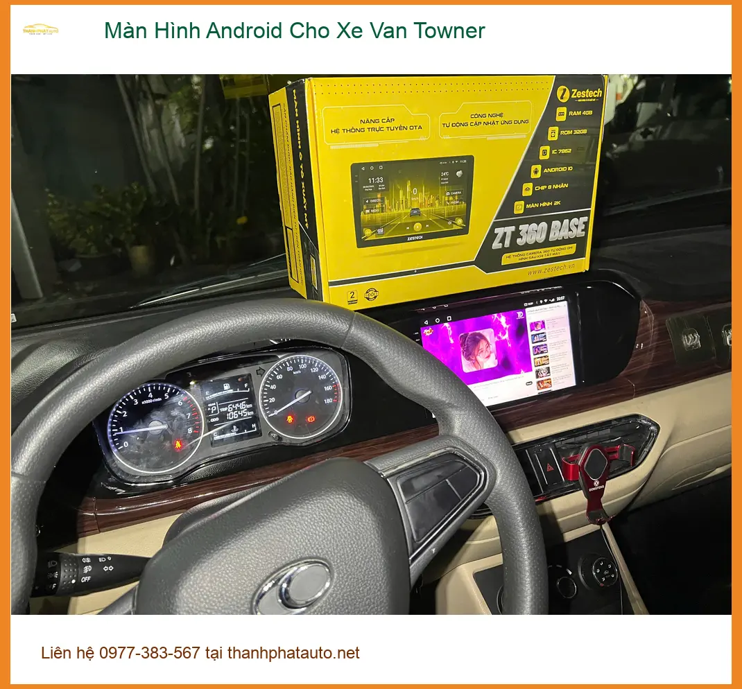 Anh Minh lắp Màn Hình Android Xe Van Towner Quận Thủ Đức giá tốt