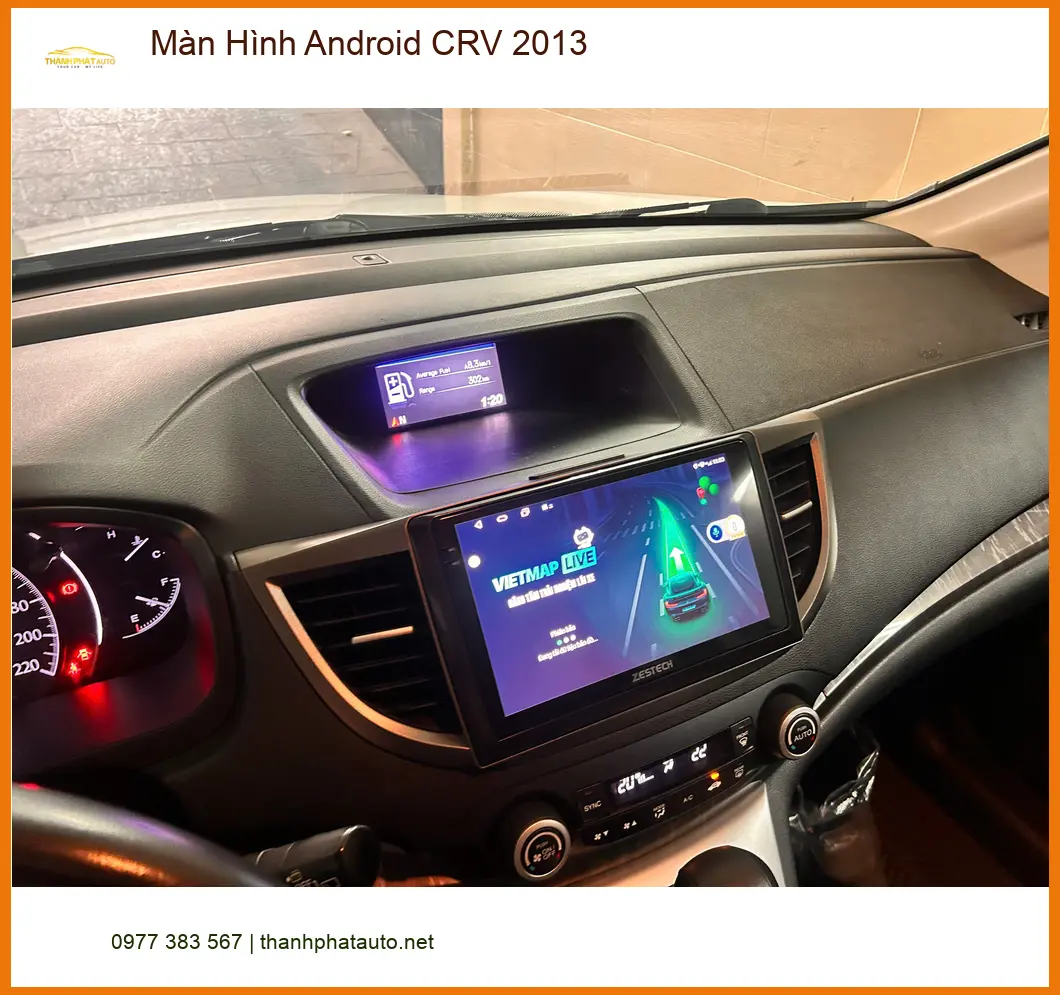 Anh Nhật Long lắp Màn Hình Android cho Honda CRV 2013 tại Quận 12 ảnh thực tế 3