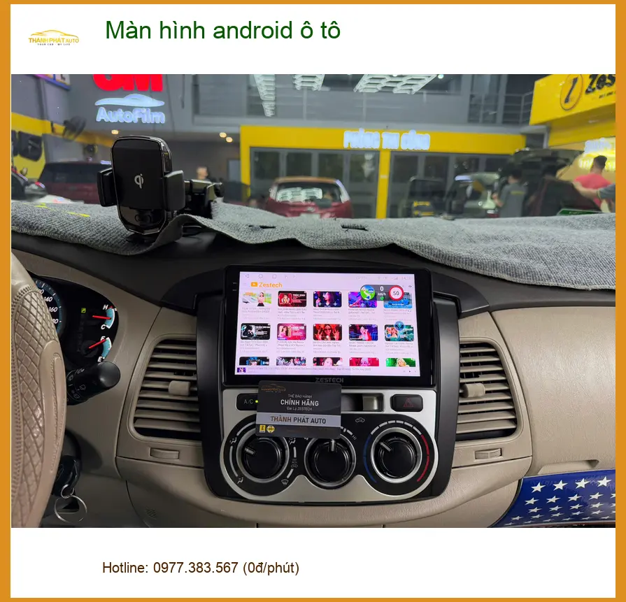 Anh Tùng lắp màn hình Android ô tô cho Kia Carnival tại Gò Vấp vì màn zin lỗi thời