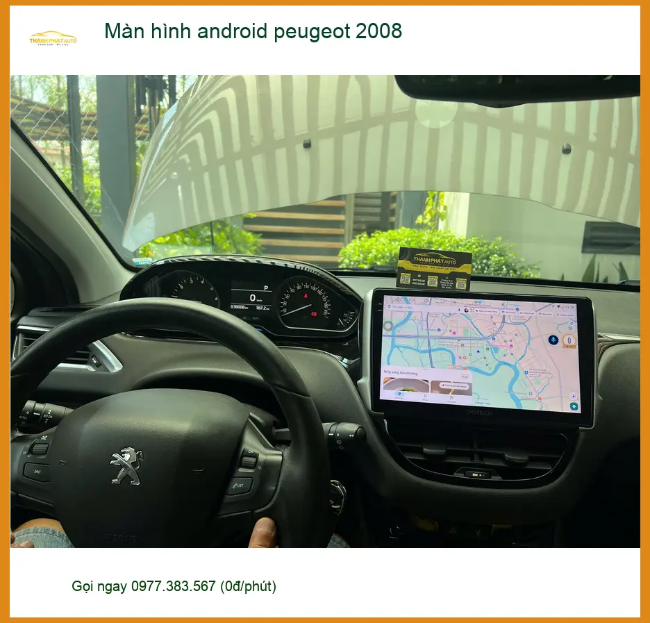Anh Khải lắp màn hình Android Peugeot 2008 Quận Bình Thạnh vì màn zin hay bị đơ ảnh thực tế 2