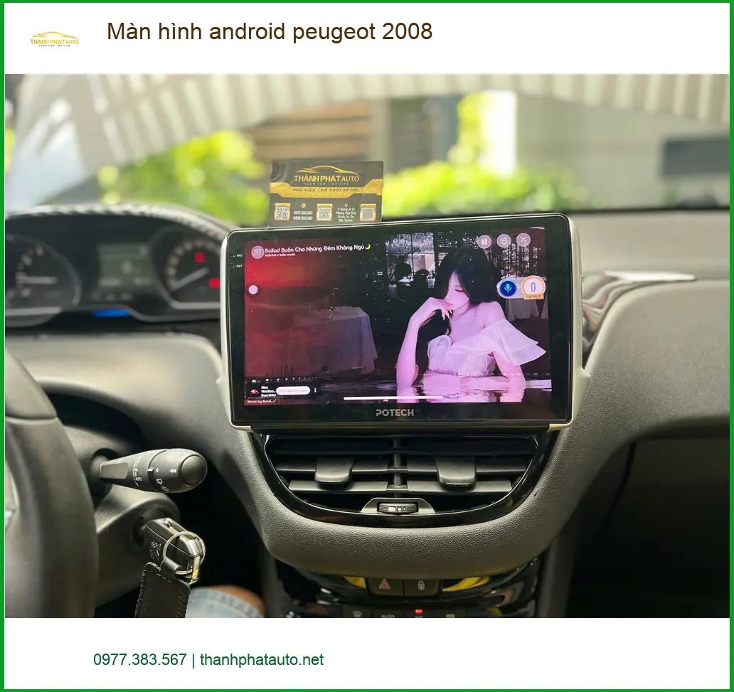 Anh Khải lắp màn hình Android Peugeot 2008 Quận Bình Thạnh vì màn zin hay bị đơ ảnh thực tế 3