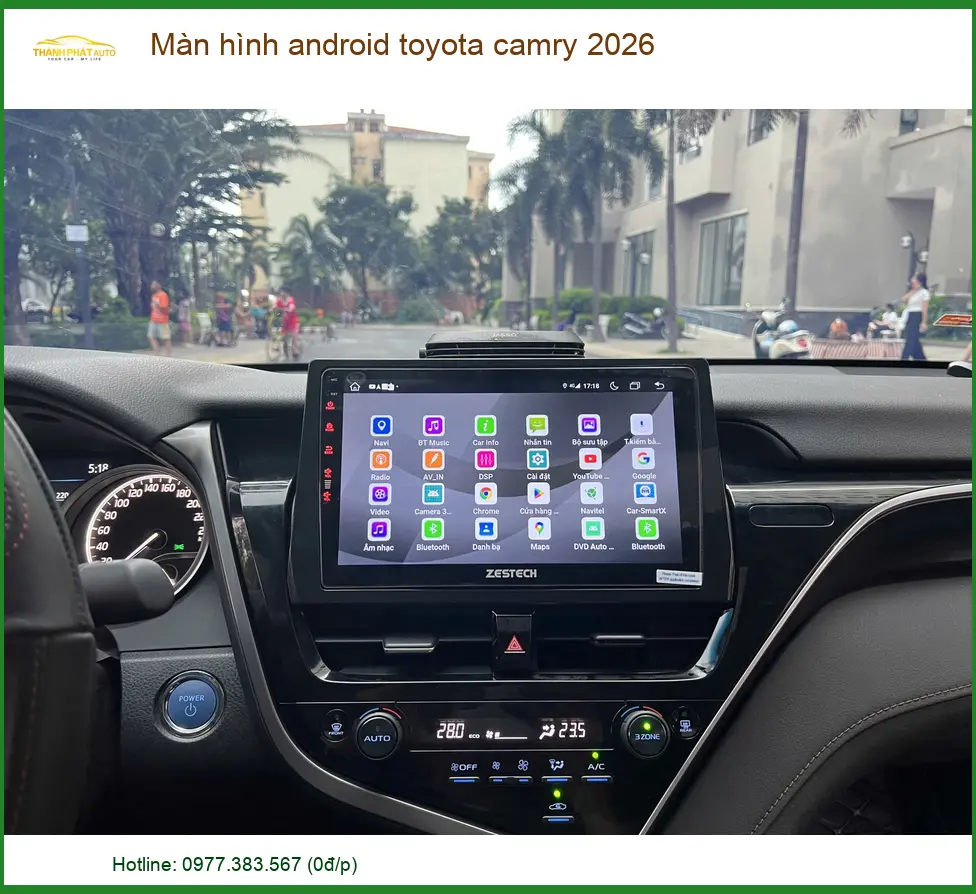 Màn Hình Android Toyota Camry 2026 - Địa Chỉ Lắp Đặt Uy Tín TPHCM