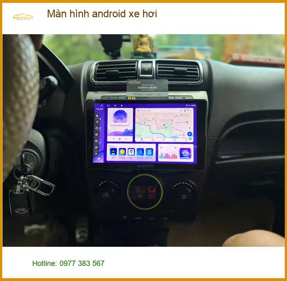 Chị Thảo lắp màn hình Android xe hơi cho Toyota Vios tại Quận Gò Vấp