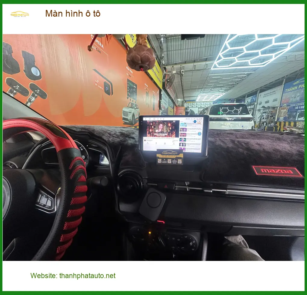 Anh Tấn lắp màn hình ô tô cho Hyundai Accent tại Nhà Bè vì màn hình cũ bị giật lag ảnh thực tế 4