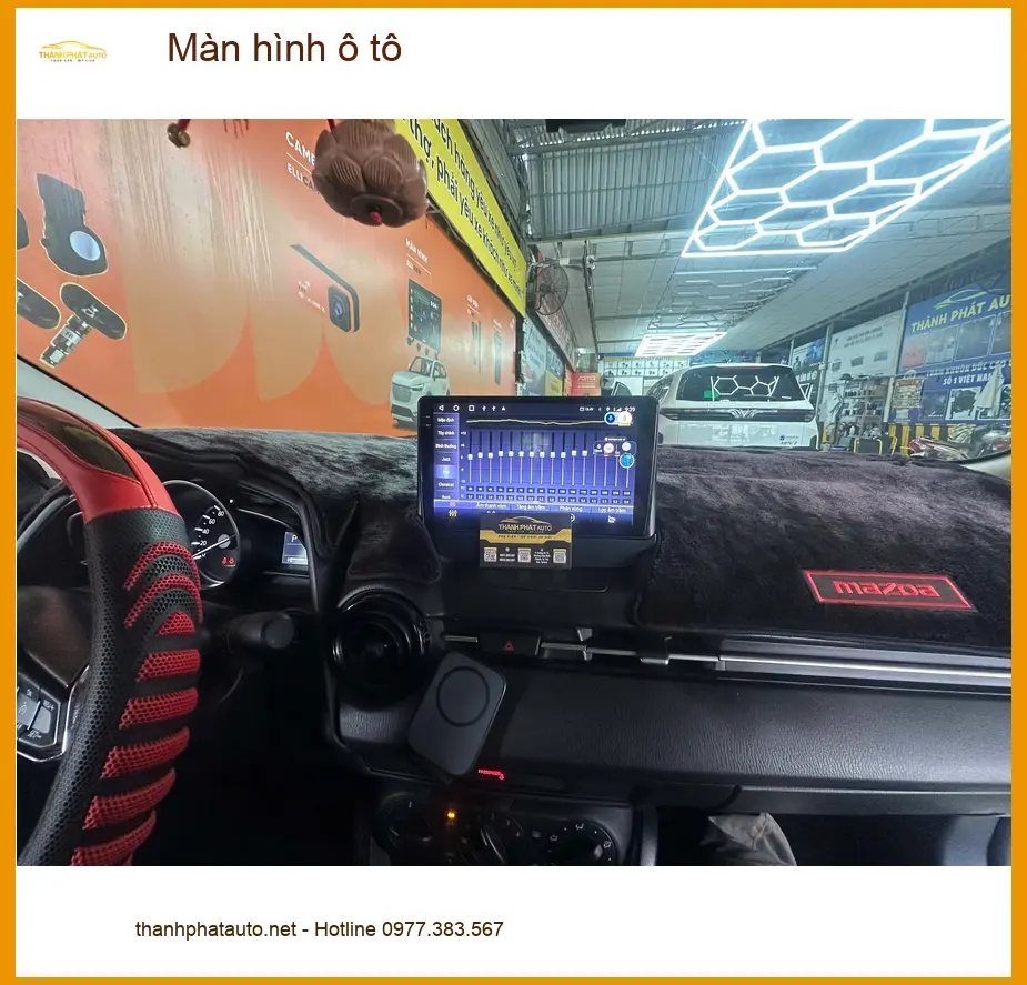 Anh Tấn lắp màn hình ô tô cho Hyundai Accent tại Nhà Bè vì màn hình cũ bị giật lag ảnh thực tế 5