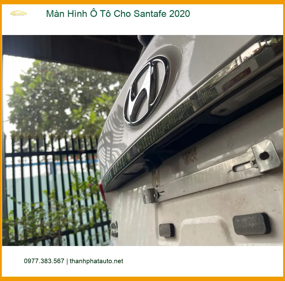 Bác Cường nâng cấp Màn Hình Ô Tô cho Santafe 2020 tại Quận 12 để tiện xem bản đồ ảnh thực tế 2