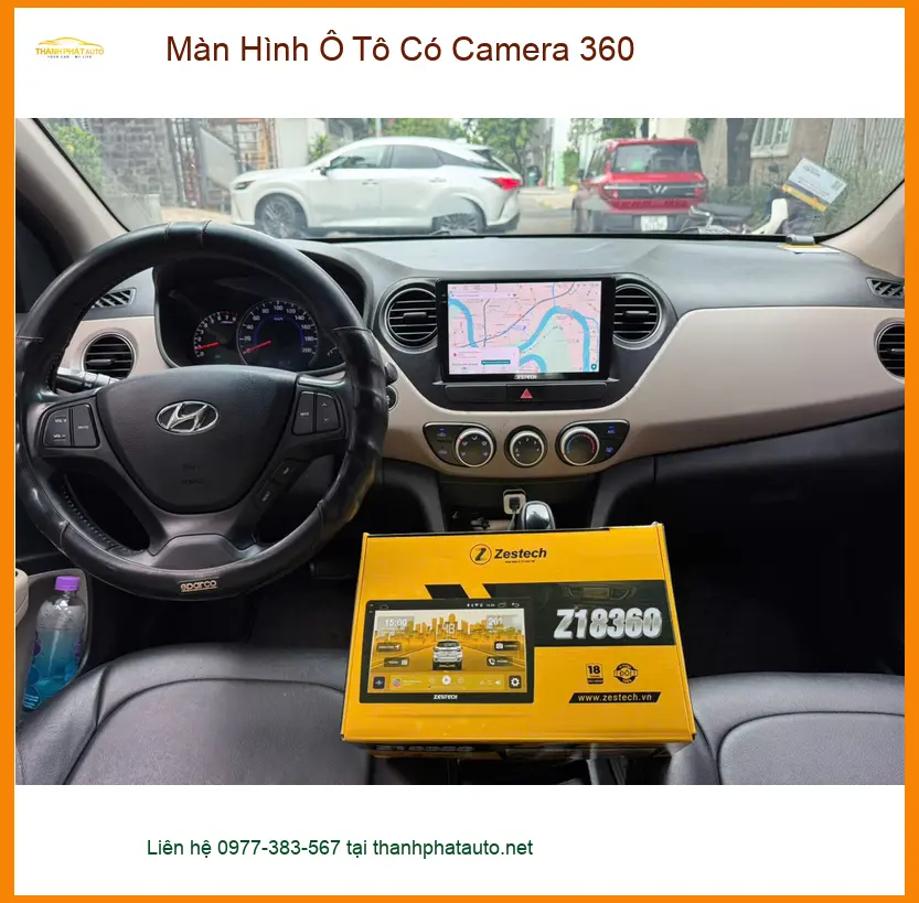 Chị Thảo lắp Màn Hình Ô Tô Có Camera 360 cho Honda HRV ở Thủ Đức ảnh thực tế 3