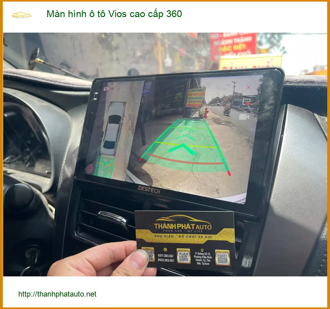 Anh Kiên lắp màn hình ô tô Vios cao cấp 360 tại Quận Gò Vấp để lái xe an toàn hơn