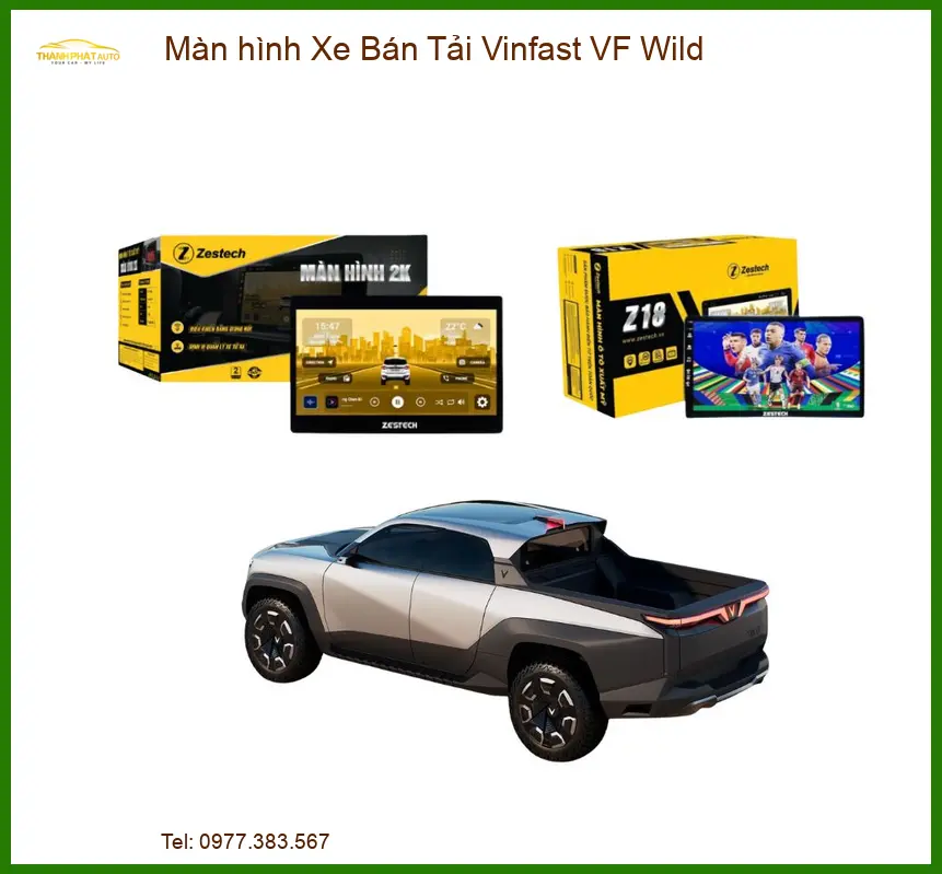 Màn hình Xe Bán Tải Vinfast VF Wild - Địa Chỉ Lắp Đặt Chính Hãng TPHCM