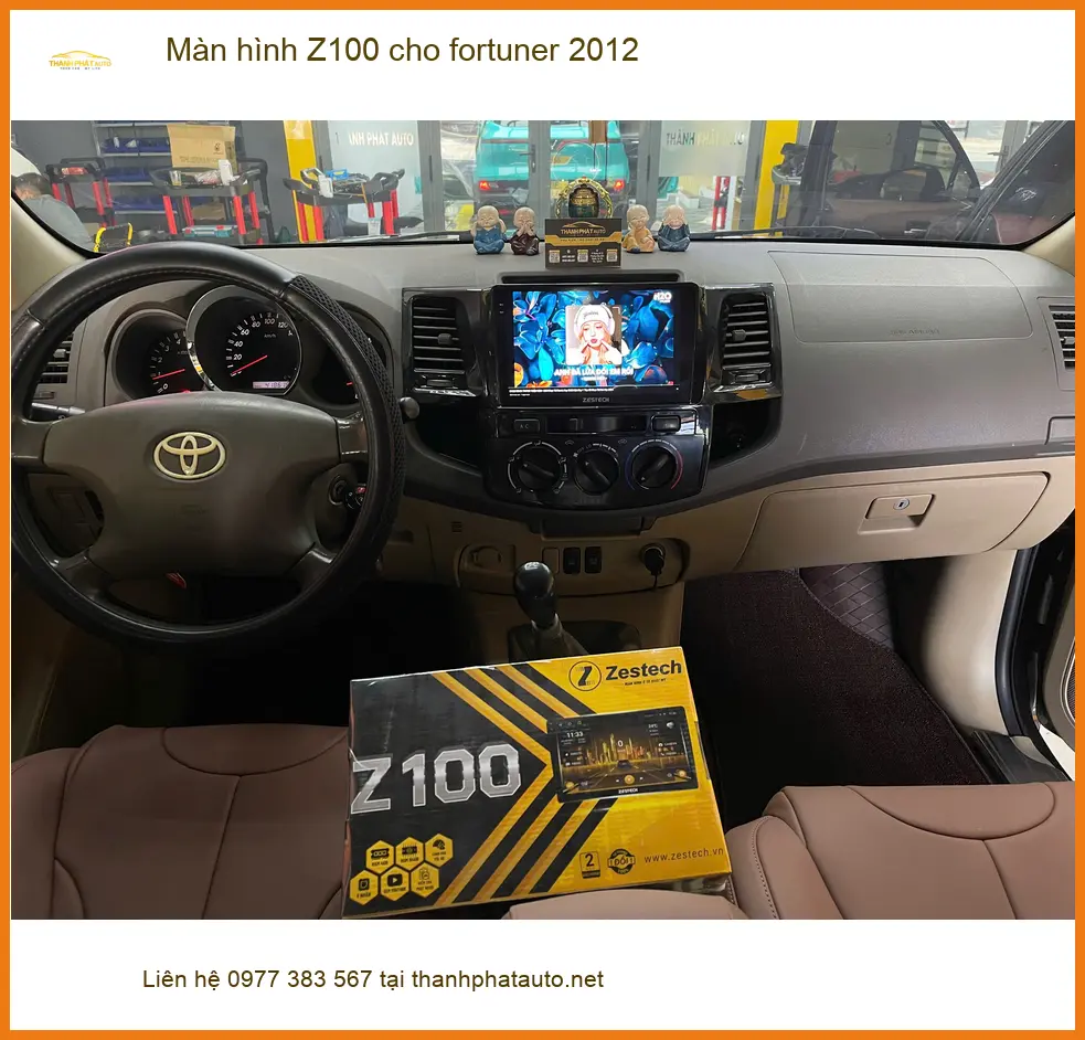 Chú Sơn lắp màn hình Z100 cho Fortuner 2012 ở Bình Chánh để nâng cấp tính năng ảnh thực tế 5