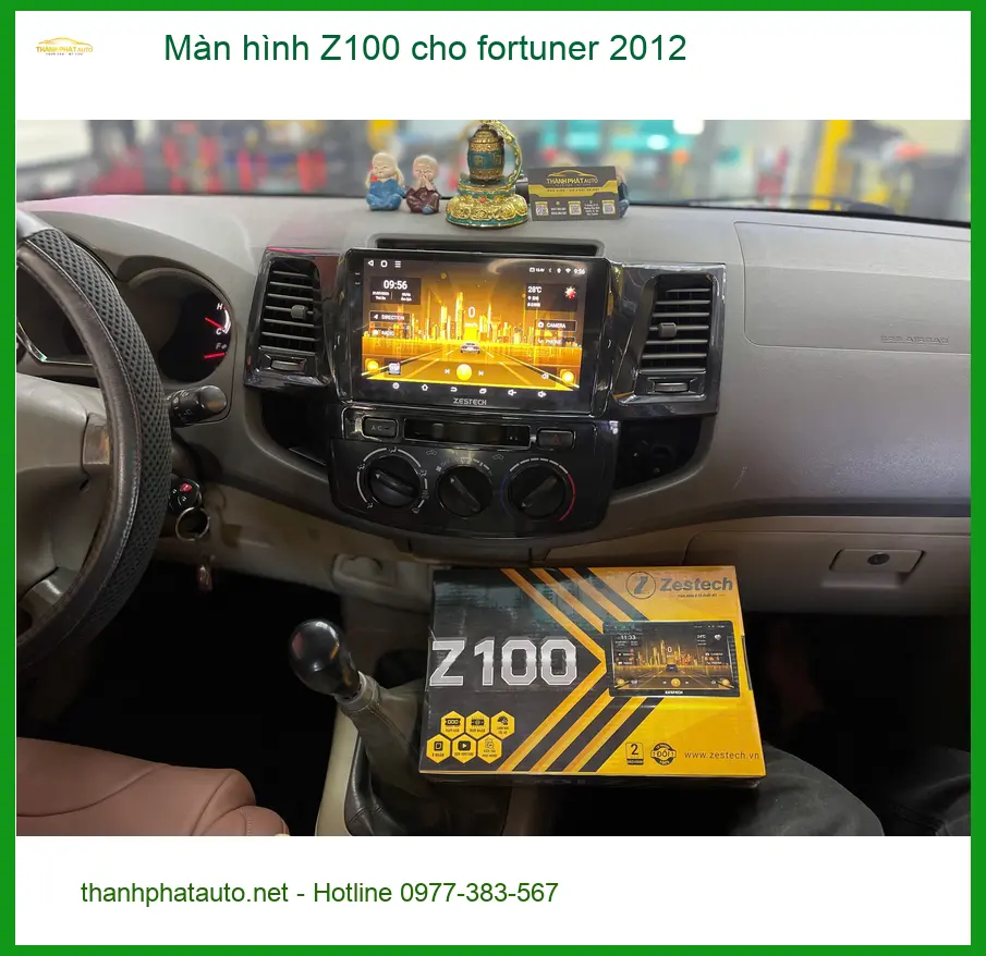 Anh Khang lắp màn hình Z100 cho Fortuner 2012 tại Quận 1, nâng cấp trải nghiệm