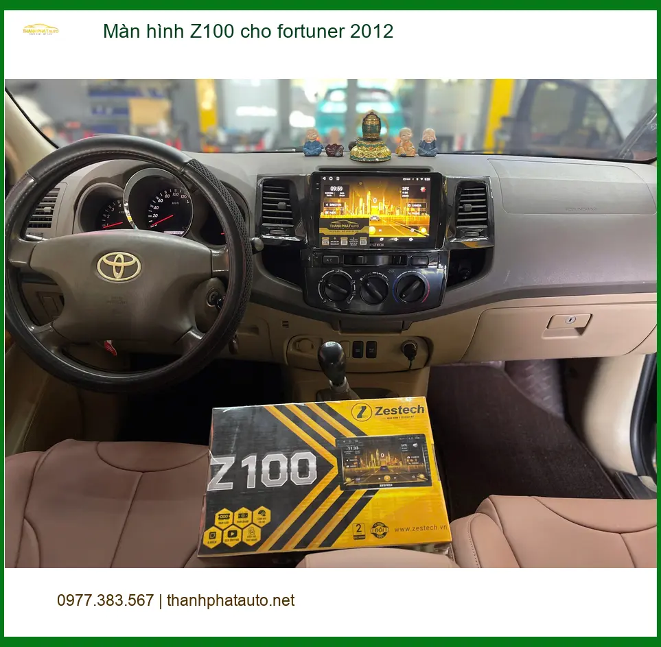Anh Khang lắp màn hình Z100 cho Fortuner 2012 tại Quận 1, nâng cấp trải nghiệm ảnh thực tế 2