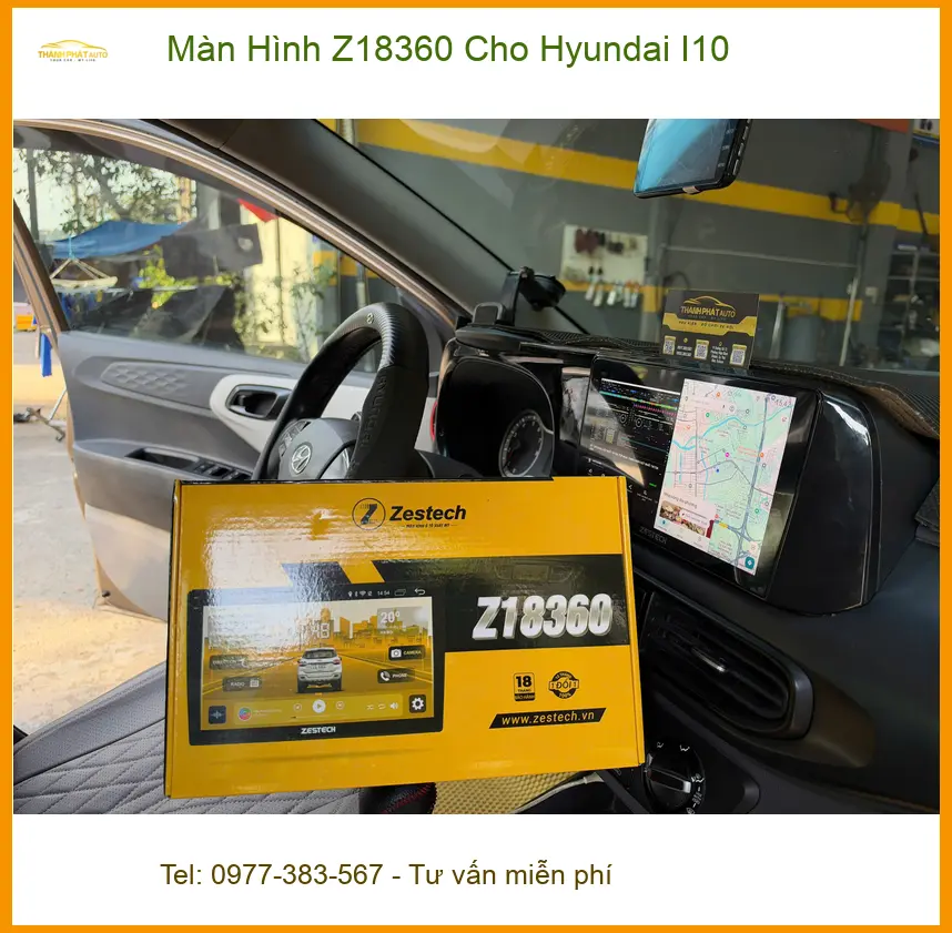 Anh Kiên lắp màn hình Z18360 Hyundai I10 Quận 9, nâng tầm trải nghiệm ảnh thực tế 2