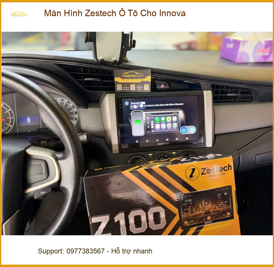 Anh Tuấn lắp màn hình Zestech ô tô cho Innova tại Quận 9 để giải trí và dẫn đường tiện lợi hơn ảnh thực tế 2