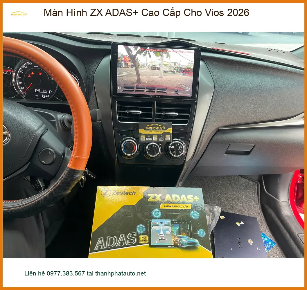 Anh Nam lắp Màn Hình ZX ADAS+ Cao Cấp Cho Vios 2026 tại Quận 9 để xem bản đồ ảnh thực tế 4
