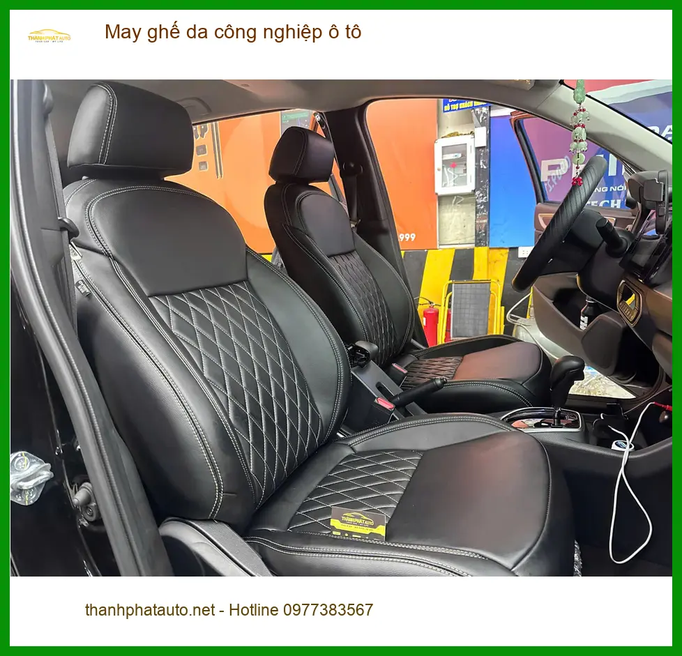 Chị Hương Giang bọc ghế da công nghiệp ô tô cho Hyundai Accent tại Gò Vấp ảnh thực tế 5