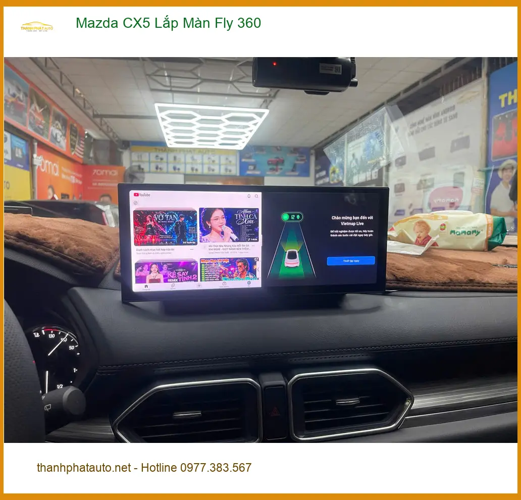 Anh Khang lắp Màn Fly 360 cho Mazda CX5 tại Quận 12 để lái xe an toàn hơn