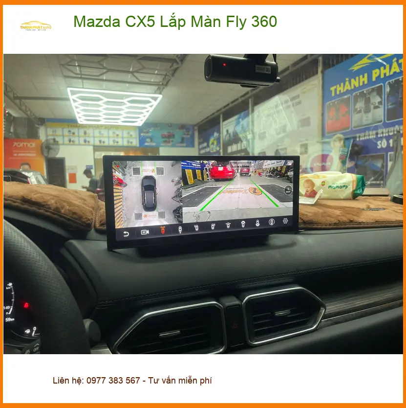 Anh Khang lắp Màn Fly 360 cho Mazda CX5 tại Quận 12 để lái xe an toàn hơn ảnh thực tế 3