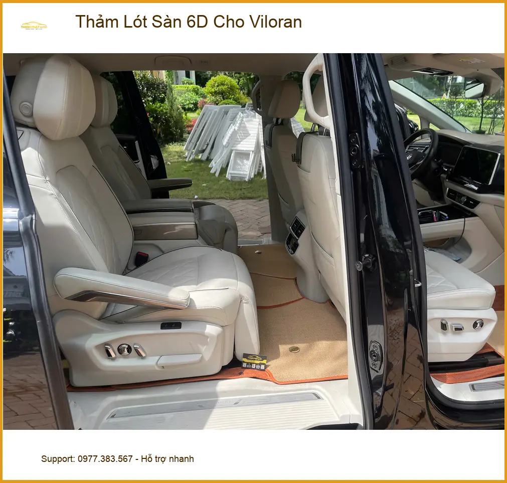 Chị Lan Anh tìm thảm lót sàn 6D cho Viloran ở Quận 9 để dễ dàng vệ sinh xe.