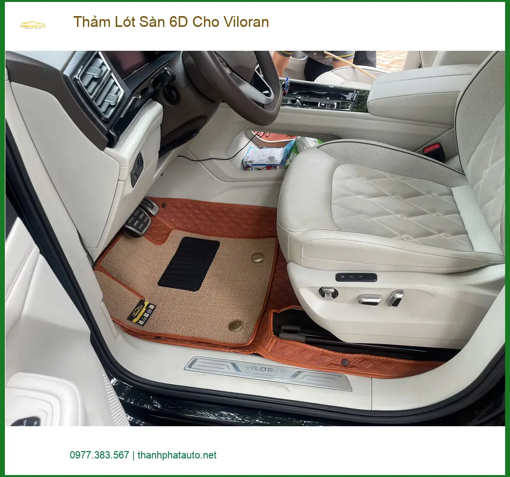 Chị Lan Anh tìm thảm lót sàn 6D cho Viloran ở Quận 9 để dễ dàng vệ sinh xe. ảnh thực tế 2