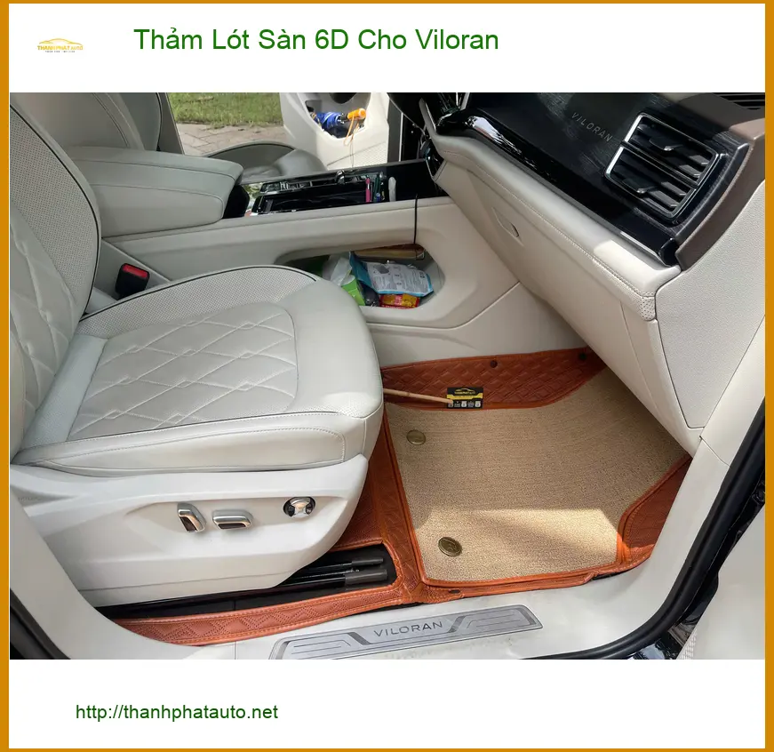 Chị Lan Anh tìm thảm lót sàn 6D cho Viloran ở Quận 9 để dễ dàng vệ sinh xe. ảnh thực tế 3