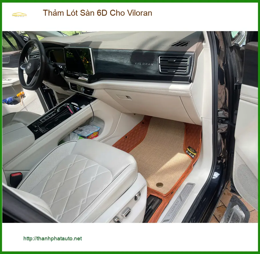 Chị Lan Anh tìm thảm lót sàn 6D cho Viloran ở Quận 9 để dễ dàng vệ sinh xe. ảnh thực tế 4