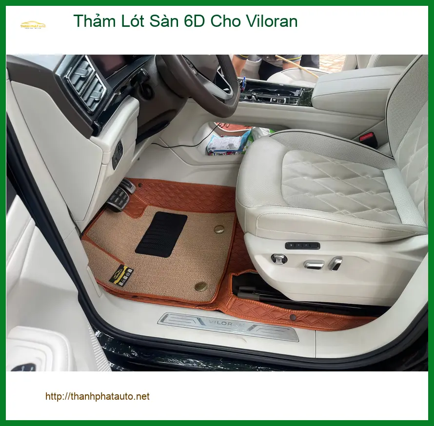 Chị Lan Anh tìm thảm lót sàn 6D cho Viloran ở Quận 9 để dễ dàng vệ sinh xe. ảnh thực tế 5