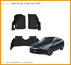 Thảm Lót Sàn Cao Cấp Honda Civic 2019 - Địa Chỉ Lắp Đặt Uy Tín TPHCM
